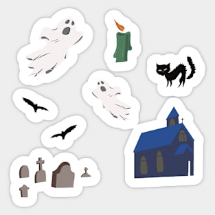 Halloween spooky stickers Sticker